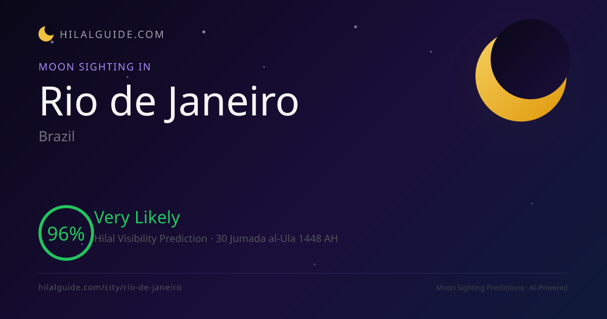 Moon Sighting in Rio de Janeiro | Moon Sighting